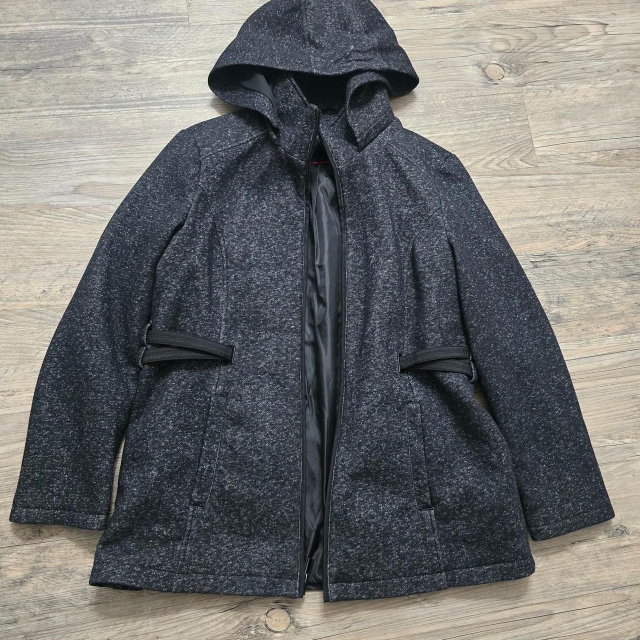 Jones-New-York Women's Black And Grey Coat
